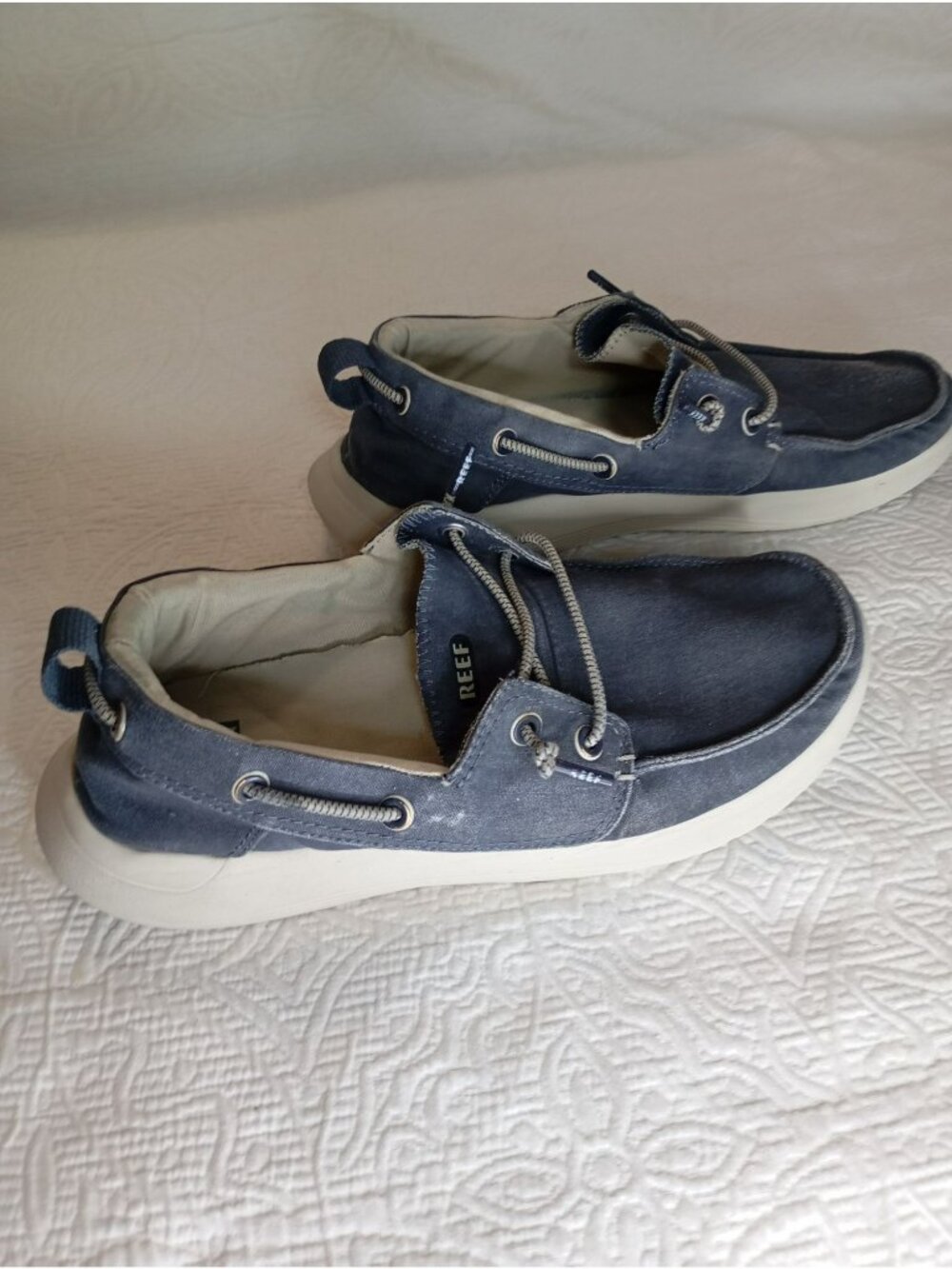 Reef Mens Swellular Pier Slip-On Boat Shoes In Navy Size 11 US